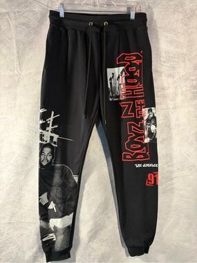 Freeze Boyz N The Hood Joggers Black Graphic Sweatpants Men’s Streetwear LA 90s